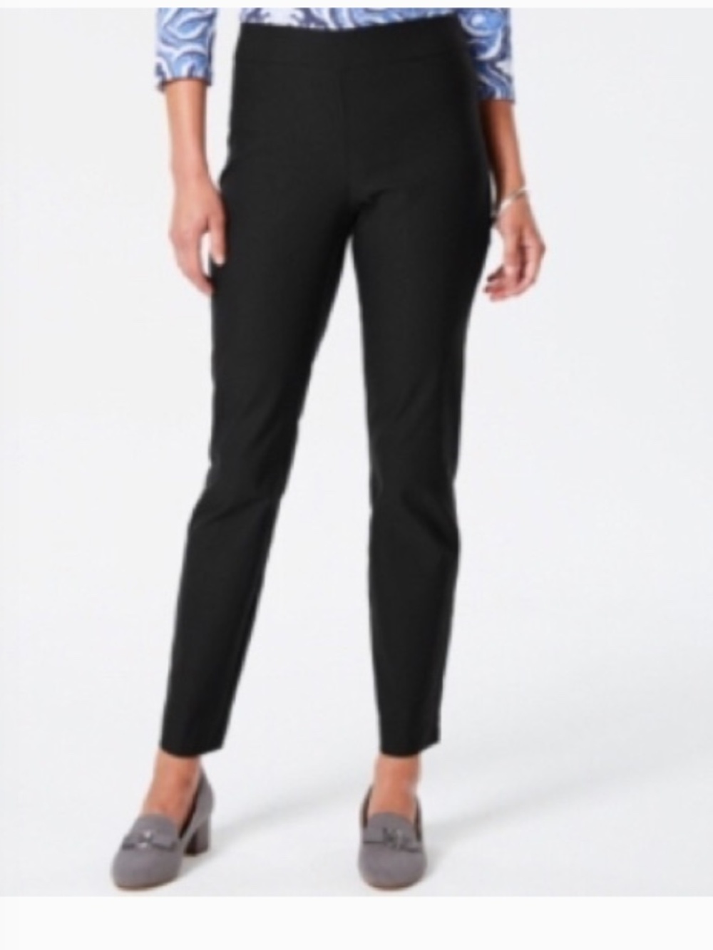 Charter Club Cambridge Skinny Pull-on Tummy Control Stretch Pants, Sz 14